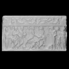 sarcófago representação Dionísio Ariadne Varredura Deus grego mitologia mito 3d print model - Mito3D