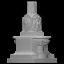 John lei padeiro memorial bebendo fonte Varredura leão 3d print model - Mito3D
