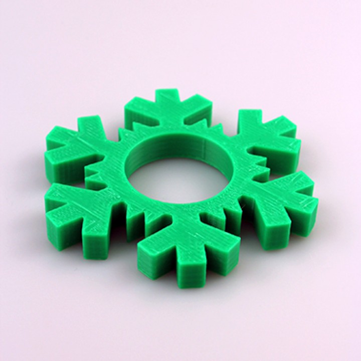 Serviettenring Schneeflocke Garten 3D print model - Mito3D