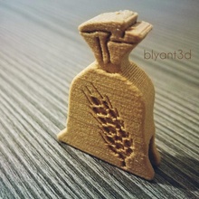 flour sack & garden wheat 3d print model - Mito3D