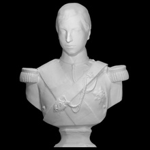 prince philippe belgium scan bust head royal soldier 3dprint torso plaster 3dscan flanders young duke count 3d print model - Mito3D