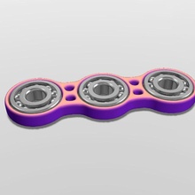 fidget spinner template 3 bearings 3d print model - Mito3D