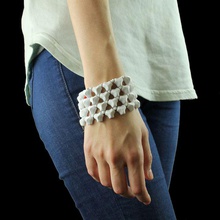 lepy bracciale gioielli moda braccialetto stile flessibile supportfree geometria 3d print model - Mito3D