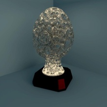 3dp eggtree trophy 3d printing industry awards & garden award egg tree sla 3d print model - Mito3D