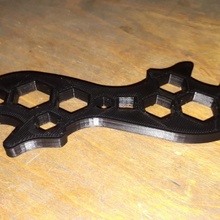 adaptable hex bolt wrench & garden 3d print model - Mito3D
