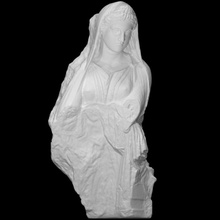 fragment funerary monument nikarete scan greece marble 3d print model - Mito3D