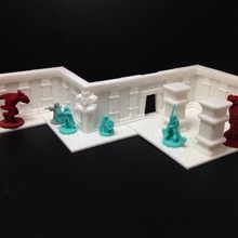 yolcusu modüler cüce salon arazi fayans 18 mm ölçek masaüstü fantezi oyun rpg strateji savaş oyunları minyatür bilimkurgu masa oyunu 3d print model - Mito3D
