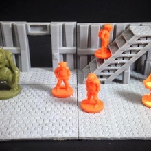 étendue astronaute 18 mm échelle planche Jeux Jeu jeu modèle espace jouet miniature scifi science fiction syfy dur 3d print model - Mito3D