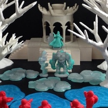 ghiaccio elementare 18mm scala tavolo fantasia gioco giochi gigante modello mostro rpg strategia giocattolo troll guerra wargaming inverno procedura guidata Magia neve miniatura strega mago 3d print model - Mito3D