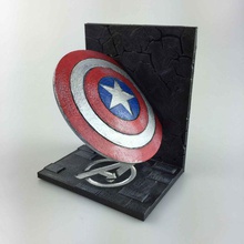 captain america bookend & garden book marvel comic avengers 3d print model - Mito3D
