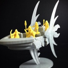 Elvish éter navio 18mm escala tampo mesa duende fantasia jogos miniaturas modelo rpg nave espacial guerra martelo miniatura lotr scifi tabuleiro viajante jogo 3d print model - Mito3D