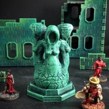 arcane statue hooded sisters 15mm scale tabletop fantasy game gaming horror miniatures rpg terrain wargames wargaming warhammer miniature scifi boardgames wayfarer boardgame wargame 28mm warmachine science fiction frostgrave scatter mordheim multiverse tactics cosmopolis 3d print model - Mito3D