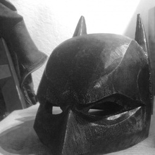 batman combat helmet props & cosplay armor 3d print model - Mito3D