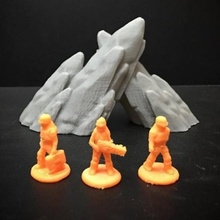 asteroide minatori 18mm scala tavolo fantasia gioco Giochi giochi miniature rpg guerra wargaming miniatura scifi viandante ruolo 28mm scienza finzione 3d print model - Mito3D