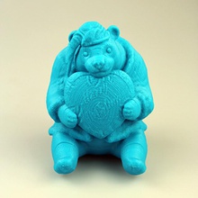 panda + heart toys & games bear gift cuddling 3d print model - Mito3D