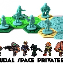 pocket-tactics feudal space privateers edition board games fantasy game gaming horror rpg strategy miniature scifi boardgame tabletop pocket marine merc ill multiverse tactics mercenary 3d print model - Mito3D