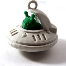 ufornament fashion & accessories alien model ornament saucer space spaceship toy ufo flying martian starship playset holiay makerbotornaments spac 3d print model - Mito3D