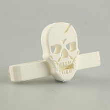 crânio tie clip moda acessórios clipe laço 3d print model - Mito3D