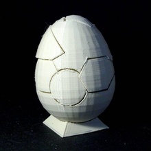 perplesso uovo giocattoli Giochi Pasqua puzzle bianca coniglio pollo tinkercad 3d print model - Mito3D