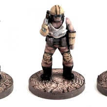 fixit man tabletop fantasy future game gaming model rpg character miniature scifi engineer 28mm post-apocalyptic multiverse 54mm continuum 3d print model - Mito3D