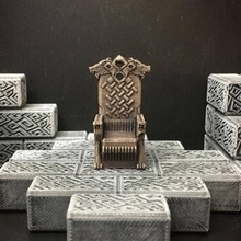 delving decor wolf throne 28mm heroic scale tabletop chair dungeons fantasy furniture game gaming medieval miniatures rpg terrain wargames wargaming warhammer miniature boardgames wayfarer boardgame roleplaying diorama wargame dungeon dnd warmachine malifaux dragons pathfinder frostgrave 3d print model - Mito3D