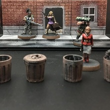 Müll Büchsen 28mm heroisch Rahmen Tischplatte Stadt Spiel Spiele Gaming Miniaturen modern Rollenspiel Terrain Kriegs Wargaming Kriegshammer Miniatur ausfallen scifi Brettspiele Wanderer Brettspiel Kriegsspiel 3d print model - Mito3D