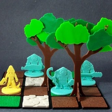 modular tree preview tabletop fantasy game gaming rpg terrain miniature scifi 28mm dnd dungeon dolls continuum flatmini voidscape 3d print model - Mito3D