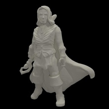 half-elf mage 28mm heroic scale tabletop 3d print model - Mito3D