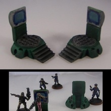 teletrasporto pad tavolo mobilia gioco rpg sci fi terreno giocattolo tech miniatura 28mm scenario 25mm 3d print model - Mito3D