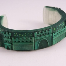 castle bracelet fashion & accessories building fantasy medieval jewlery 3d print model - Mito3D
