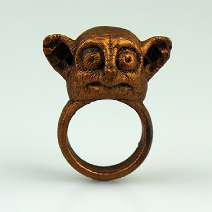 tarsier anillo joyería 3D print model - Mito3D