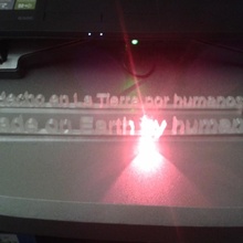 tierra humanos ventilador Arte Peana letrero madeonearthbyhumans 3d print model - Mito3D