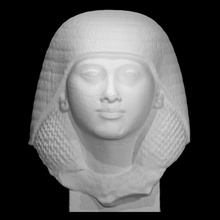 upper statues queen noble scan bust egypt egyptian face head royal sculpture tomb limestone princess culturalheritage 3d print model - Mito3D