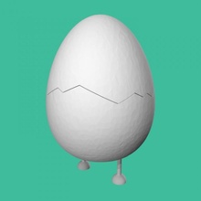 crying egg yolk tinkercadeaster tinkercad 3d print model - Mito3D