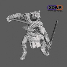tigre lutador estatueta 3d Varredura ventilador arte scanner artec 3d print model - Mito3D