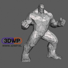 hulk poli fan arte meraviglia lowpoly 3d print model - Mito3D