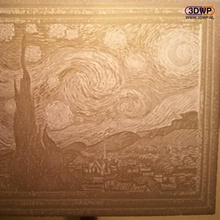 Vincent van Gogh sternenklar Nacht Lithophan Ventilator Kunst Malerei 3d print model - Mito3D