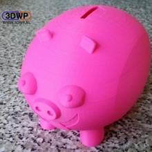 printable piggy bank & garden animal pig money piggybank box 3d print model - Mito3D