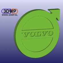 volvo logo wall hanger fan art mounted mount 3d print model - Mito3D