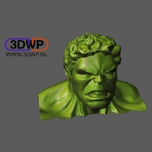 hulk bust fan art marvel sculpture statue comic avengers comics sculpt supportless support supports 3d print model - Mito3D