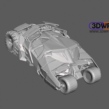 batman vaso coche vehiculo vehículo historietas corriente continua 3d print model - Mito3D