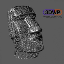 moai Voronoi estilo Páscoa ilha escultura jardim estátua meshmixer voronador 3d print model - Mito3D