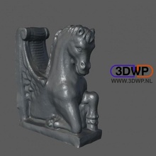 horse statue 3d scan pegasus education animal sculpture grotesque meshmixer 123d 123dcatch catch 3d print model - Mito3D