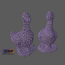 Voronoi Pato brinquedos jogos animal escultura estátua voronador 3d print model - Mito3D