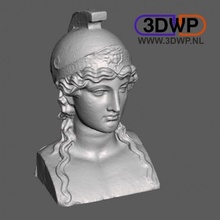Athéna buste 3d analyse éducation ancien grec romain sculpture statue meshmixer 123d capture art mythologie 3d print model - Mito3D