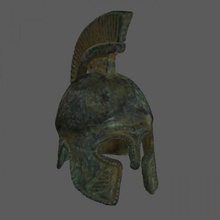 pretorian helmet 3d scan education ancient greek roman meshmixer scanner artec art 3d print model - Mito3D
