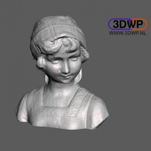 dutch girl bust 3d scan sculpture statue meshmixer 123d 123dcatch catch 3d print model - Mito3D