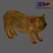 pig sculpture 3d scan toys & games animal statue meshmixer artec scanner 3d print model - Mito3D