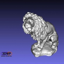 Leone scultura 3d scansione giocattoli Giochi animale statua fotogrammetria 3d print model - Mito3D