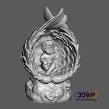 angel sculpture 3d scan & garden statue supportless support einscan einscan-s shining3d scanner 3d print model - Mito3D